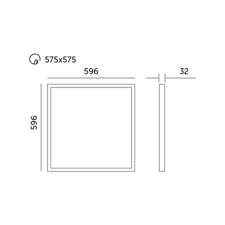 Panel LED Natynkowy 28W 3360lm 4000K 120° Neutralny Kaseton Biały 60x60cm Capri Pro Kobi