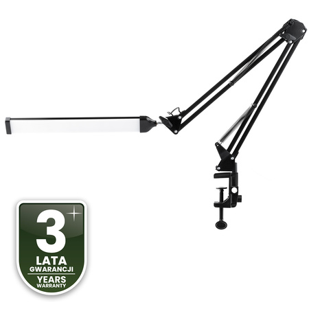 Lampka Biurkowa Kreślarska Stołowa LED 8W CCT USB Ściemnialna COSMI Czarna Lumiled