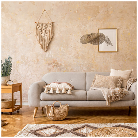 Lampa Wisząca Dekoracyjna Zwis Bambusowa E27 Brugia Kobi