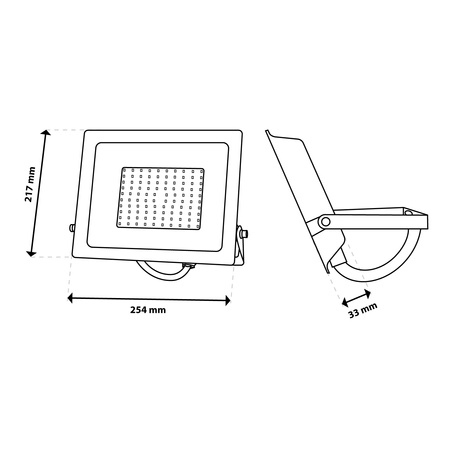 Naświetlacz LED ZUNA2 100W 9000lm 4000K IP65 Czarny LUMILED