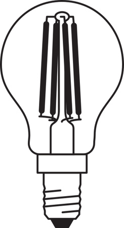 Żarówka LED P45 E14 6.5W = 60W 806lm 4000K Neutralna 200° Filament Ściemnialna Osram