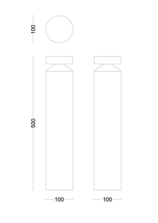 Lampa Ogrodowa Zewnętrzna SŁUPEK 50cm LED 6W 750lm 4000K Laven Philips