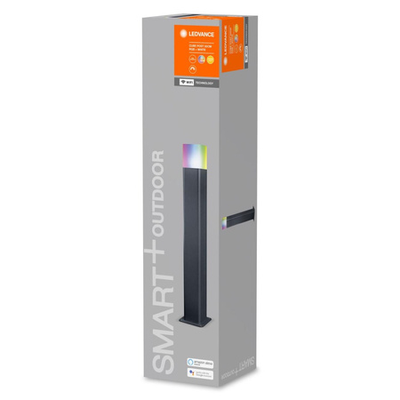 Słupek Ogrodowy Lampa LED INTELIGENTNA 9,5W RGB+W Szary 50cm SMART+ WiFi CUBE LEDVANCE