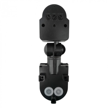 Czujnik Ruchu i Zmierzchu PIR IP44 Natynkowy Regulowany Czarny 12m 180° CP Ecolight