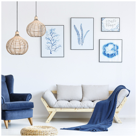 Lampa Wisząca Dekoracyjna Zwis Bambusowa E27 Boho Reddi Kobi