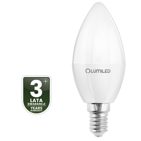 Żarówka LED E14 Świeczka B35 8W = 60W 880lm 3000K Ciepła 180° LUMILED