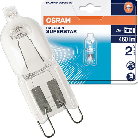 Żarówka Halogenowa G9 33W 460lm 2700K OSRAM HALOPIN Blister