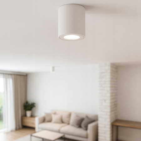 Oprawa Natynkowa Halogenowa Tuba Reflektor Spot GU10 IP54 Okrągła Biała Masterled