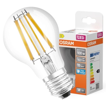 Żarówka LED A60 E27 11W = 100W 1521lm 6500K Zimna 300° Retrofit Filament CLASSIC Osram