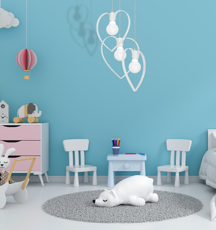 Lampa Wisząca Sufitowa AMORE Biała 3xE27 Milagro