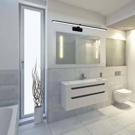 Lampa Ścienna Kinkiet SPLASH Czarna 100cm 21W LED Milagro