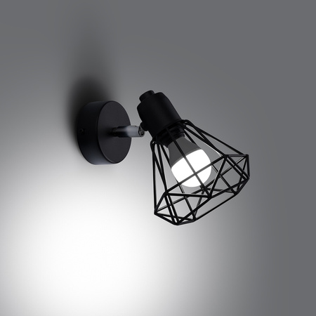 Lampa Ścienna Kinkiet E14 Geometryczna Geometryczna Czarna Nowoczesna Artemis Sollux