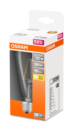 Żarówka LED ST64 E27 2.5W = 25W 250lm 2700K Ciepła 300° Retrofit Filament CLASSIC Osram