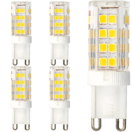 5x Żarówka LED G9 KAPSUŁKA 5W = 40W 460lm 3000K Ciepła 360° LUMILED