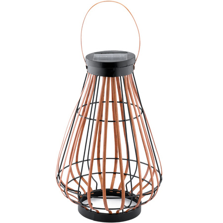 Lampa Solarna LED Zewnętrzna Ogrodowa Stojąca Wisząca Latarenka 3000K IP44 37cm Czujnik Zmierzchu