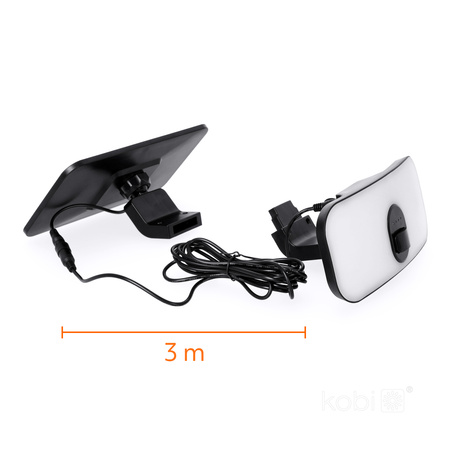 Naświetlacz LED Solarny Zewnętrzny Ogrodowy 13W 1400lm 4000K Neutralny 120° z Czujnikiem Ruchu i Zmierzchu IP65 IK03 Czarny Phoenix Kobi