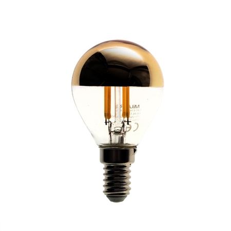 Żarówka LED  E14 4W G45 TOP Złota Ciepła 2700K Filament Złota Milagro