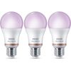 3x Żarówka LED E27 A60 8.8W = 60W 806lm 2200-6500K RGB + TW Inteligentna SMART WiFi Bluetooth Aplikacja WiZ Philips