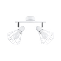 Lampa Sufitowa Listwa Oświetleniowa 2x E14 Żyrandol Geometryczna Biała Nowoczesna Artemis Sollux