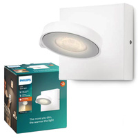 Lampa Ścienna Kinkiet LED 4.5W 500lm 2200-2700K Ściemnialna WarmGlow Biała Clockwork Philips
