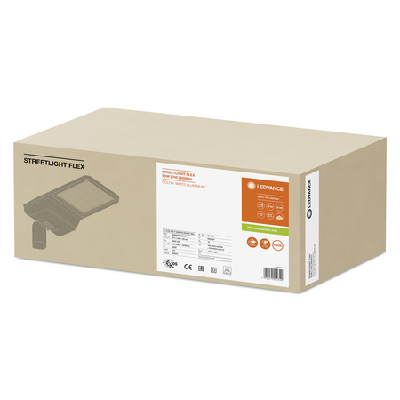 Lampa Uliczna LED Przemysłowa Oprawa Drogowa 58W 8500lm 4000K IP66 Biały Streetlight Flex Ledvance