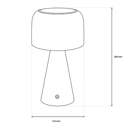 Lampa Solarna Ogrodowa LED Stojąca Lampka Stołowa USB-C 3 barwy Ściemnialna