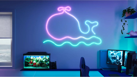 Taśma LED NEON 45W RGBIC 10m Inteligentna SMART WiFi Bluetooth Aplikacja WiZ