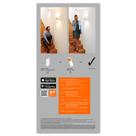 Kinkiet SMART+ WIFI Inteligentna lampa ścienna 12W ORBIS TWIST WHITE LEDVANCE