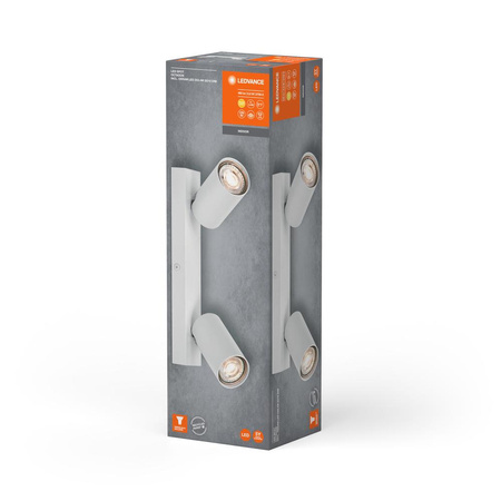 Lampa LED Ścienna Sufitowa Kinkiet Oprawa Natynkowa 6.8W 460lm 3000K Ciepła Ściemnialna Biały LED Spot Octagon Ledvance