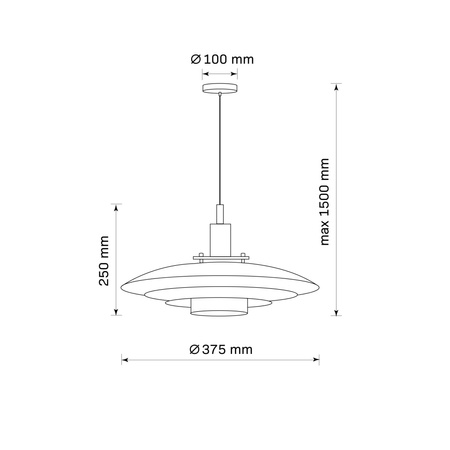 Lampa Sufitowa Wisząca Zwis E27 Biała Chrom Taylor Sanico Goldlux