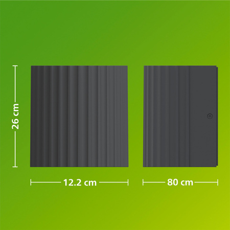 Kinkiet Ogrodowy Lampa Zewnętrzna Elewacyjna LED 4.3W 800lm 2700K Ciepła IP44 Ryflowany Antracyt UltraEfficient Zyra Philips