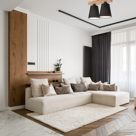 Lampa Sufitowa LULA 2xE27 Czarna Dębowa LM-2.200 Lamkur