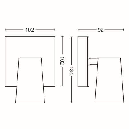 Lampa Reflektor Kinkiet Ścienny GU10 Aluminium Paisley Philips