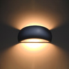 Lampa Ścienna Kinkiet G9 Półokrągła Szara Nowoczesna Pontius Sollux