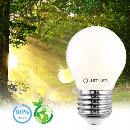 Żarówka LED E27 Kulka P45 7W = 60W 806lm 3000K Ciepła 360° FILAMENT LUMILED