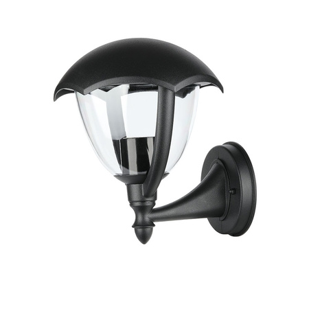 Lampa Ogrodowa Oprawa Elewacyjna Kinkiet E27 Przezroczysty klosz Czarny VT-730 V-TAC