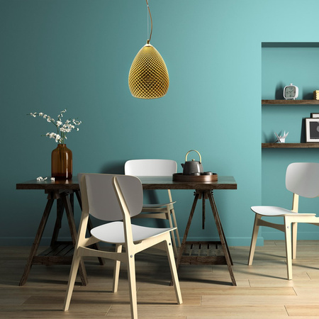 Lampa wisząca złota w stylu glamour MiLAGRO 1xE27 FIJI