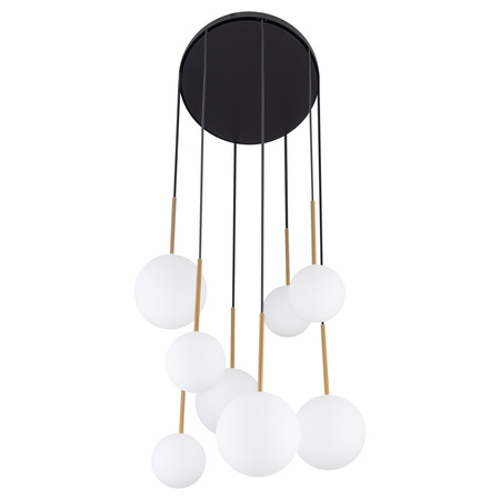 Lampa Sufitowa Wisząca 8x G9 Czarny Biały Klasyczna KARO 10934 Nowodvorski