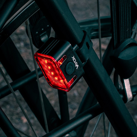 Lampka Latarka Rowerowa Tylna Czerwona USB-C 6 Trybów IPX6 MOCNA VAYOX