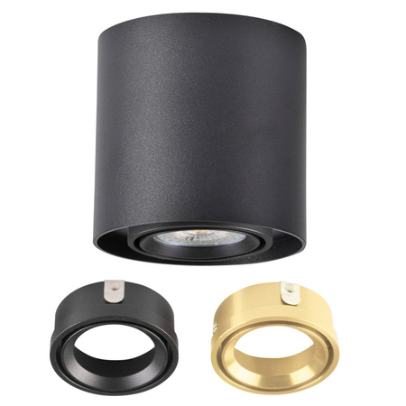 Oprawa Natynkowa Punktowa Spot GU10 Czarna Złota XENO Sanico Goldlux