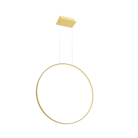 Lampa Sufitowa LED Wisząca RIO 50W 4000K Zwis Okrągła 78cm złota SOLLUX
