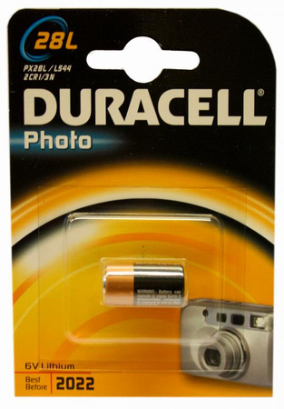 Bateria Duracell Photo Litowa PX28L 2CR1/3N 4LR44 6V 1SZT Aparat