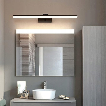 Kinkiet LED Lampa Ścienna Nad Lustro 12W 600lm 4000K 116° Czarny 50cm Lappa Masterled