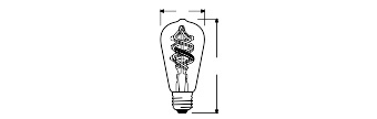 Żarówka LED E27 4.5W = 30W 300lm Ściemnialna SMART+ WiFi Filament Edison Ledvance