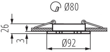 Oprawa sufitowa halogenowa podtynkowa SEIDY MR16 Gx5,3 aluminium Kanlux
