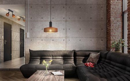 Lampa Sufitowa Wisząca Dekoracyjna E27 Zwis Brązowy Gliniana Decor Ledvance