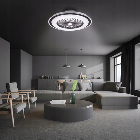 Lampa sufitowa PLAFON LED RODOS WENTYLATOR 72W 2700K-6500K czarny + pilot