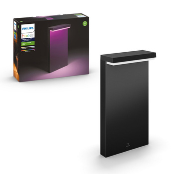 Philips HUE Nyro WACA Lampa Słupek Zewnętrzny 13.5W Czarny 17455/30/P7