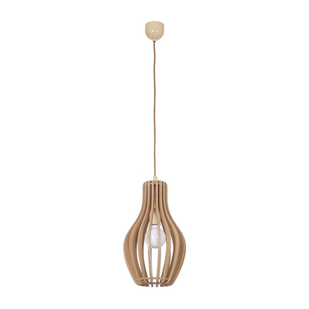 Lampa Sufitowa IKA 4171 Nowodvorski Drewniana E27 Wisząca Płyta MDF Boho