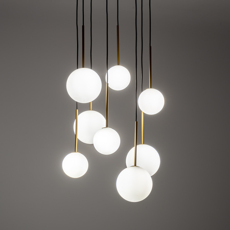 Lampa Sufitowa Wisząca 8x G9 Czarny Biały Klasyczna KARO 10934 Nowodvorski